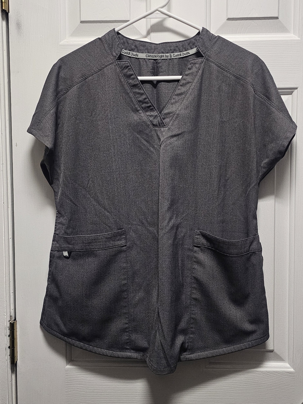 Climateright Grey V-Neck Scrub Top